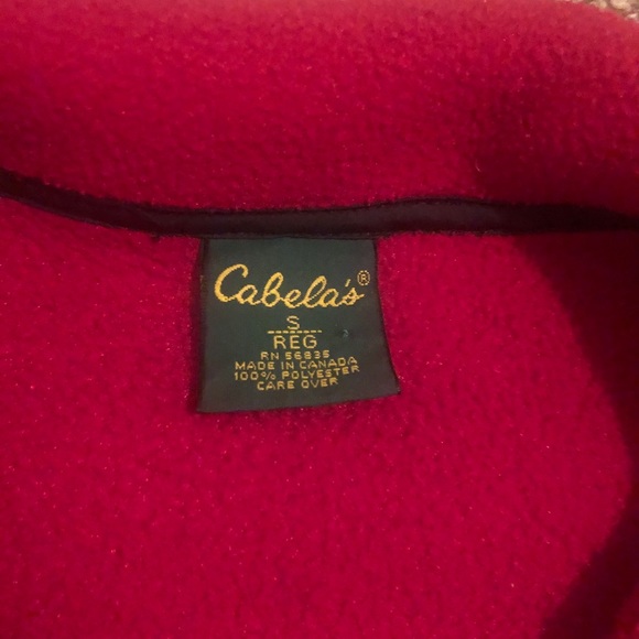 Cabela’s Red Polartec Fleece Zip-up- Size Small - Picture 2 of 3